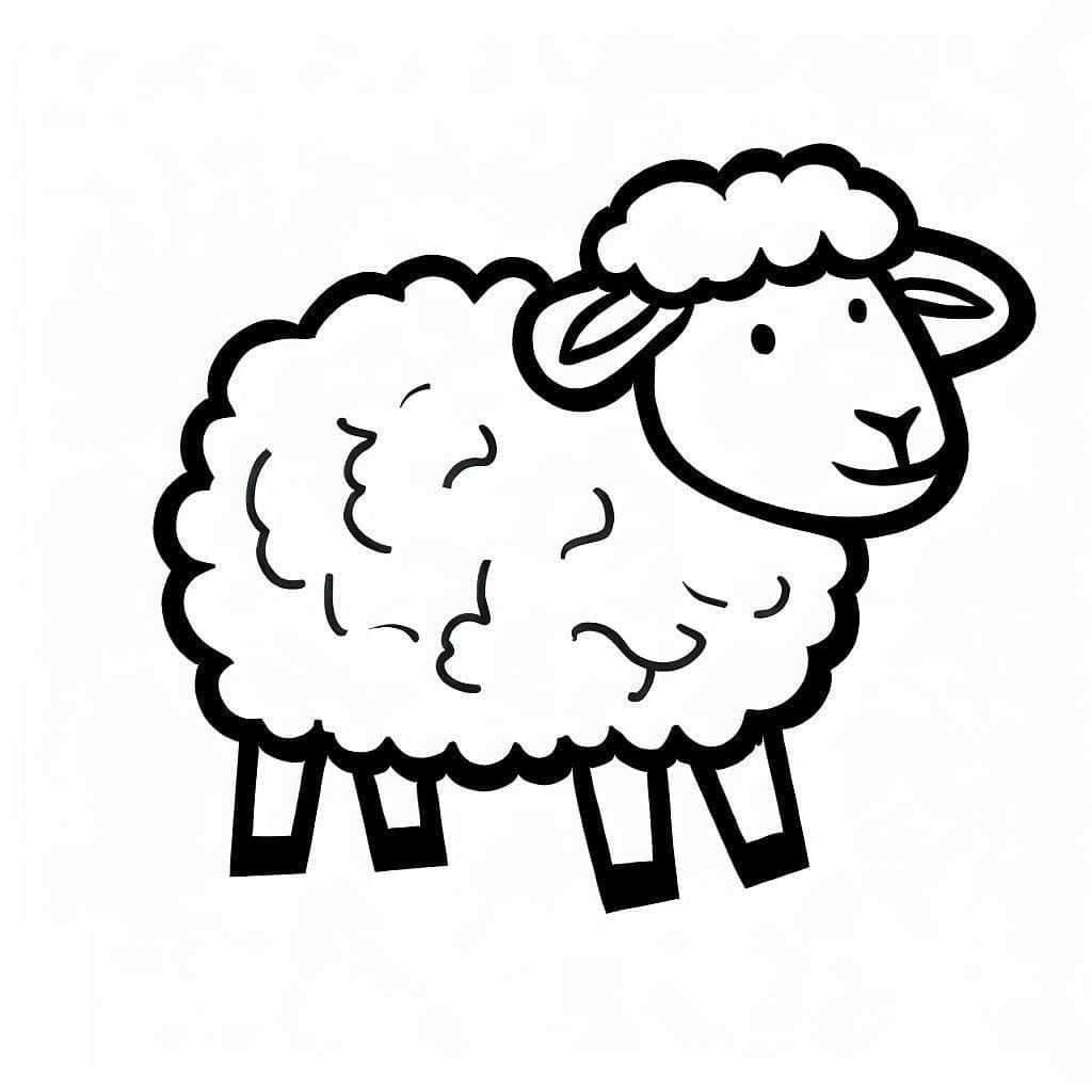 Coloriage Un Mouton Très Mignon