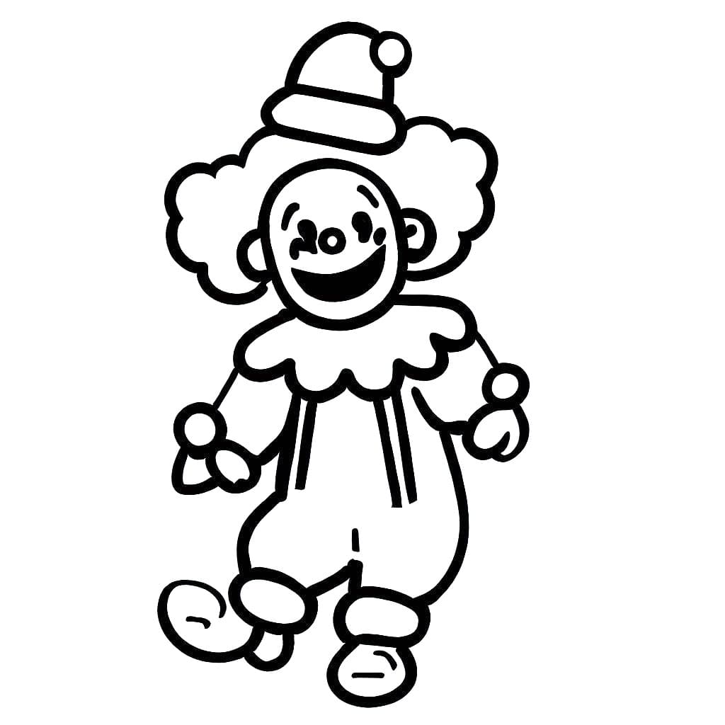 Un Petit Clown coloring page