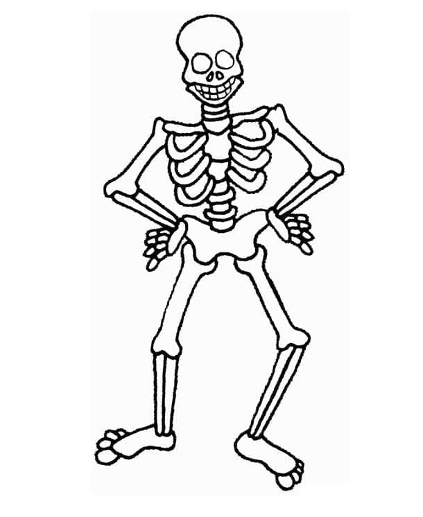 Un Squelette Dansant coloring page