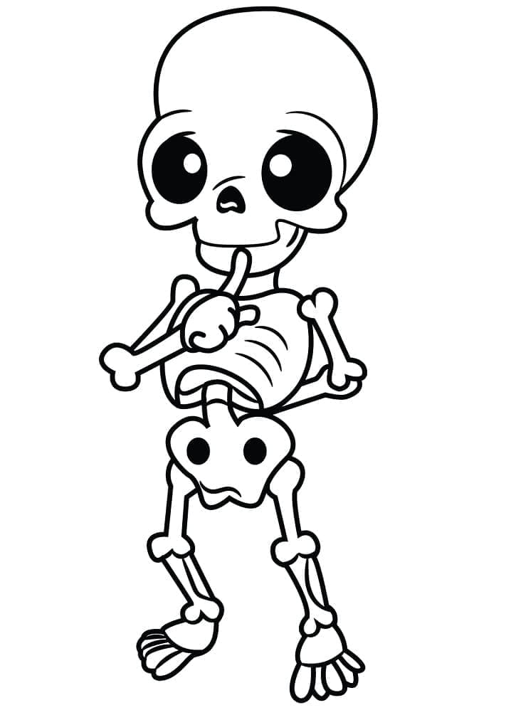 Un Squelette Mignon coloring page