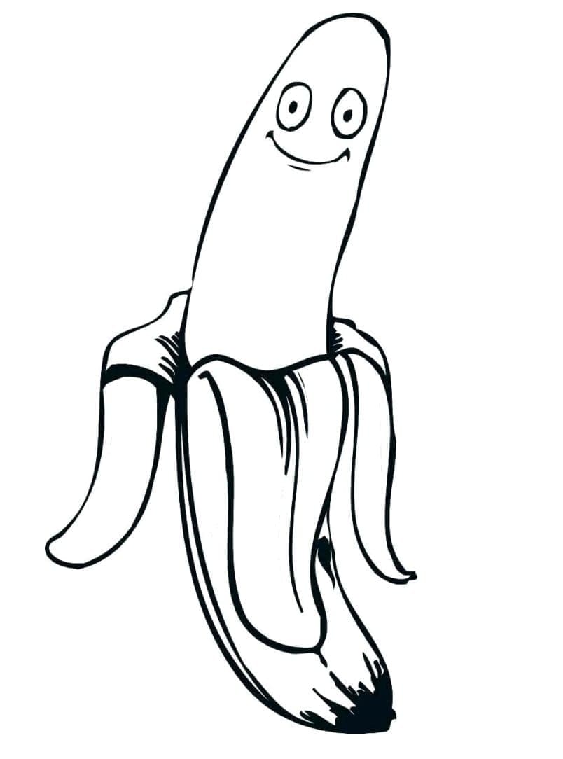 Une Banane Heureuse coloring page