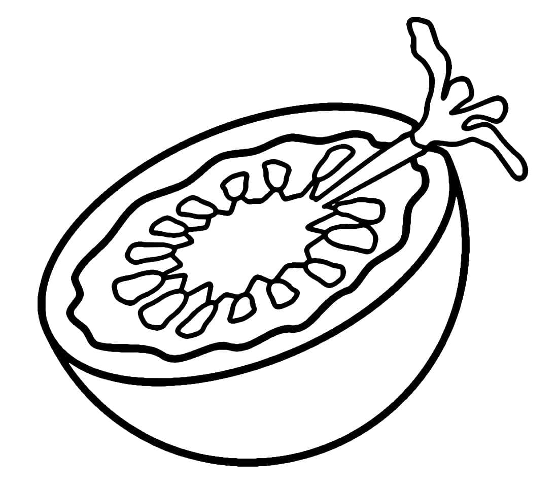 Une Demi-tomate coloring page