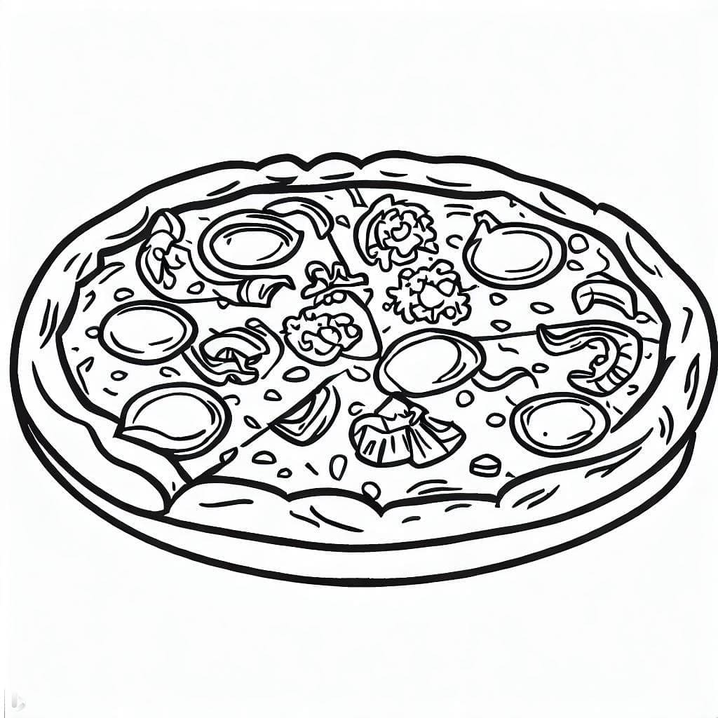 Une Pizza coloring page