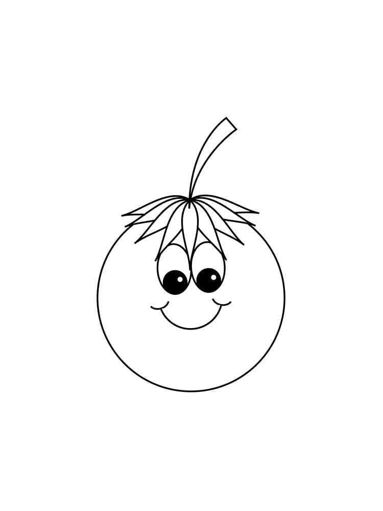 Une Tomate Souriante coloring page