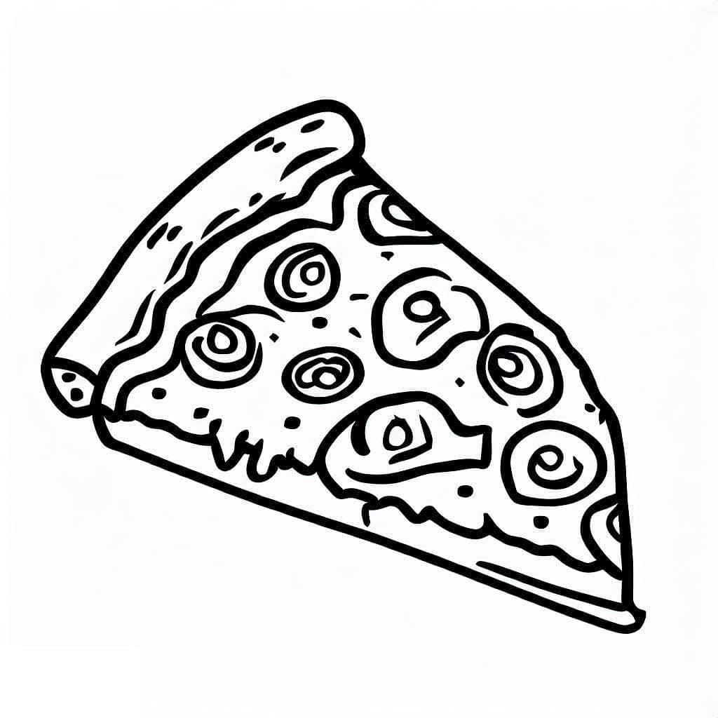 Une Tranche de Pizza coloring page