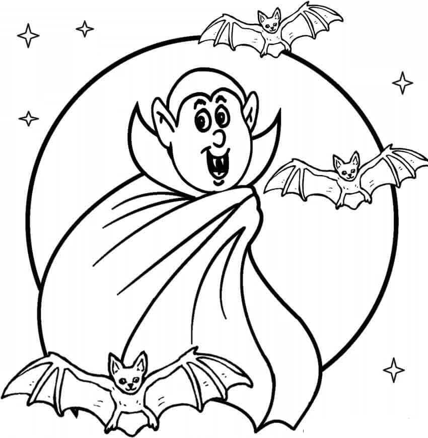 Vampire Heureux coloring page