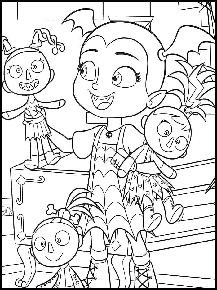 Vampirina avec Jouets coloring page