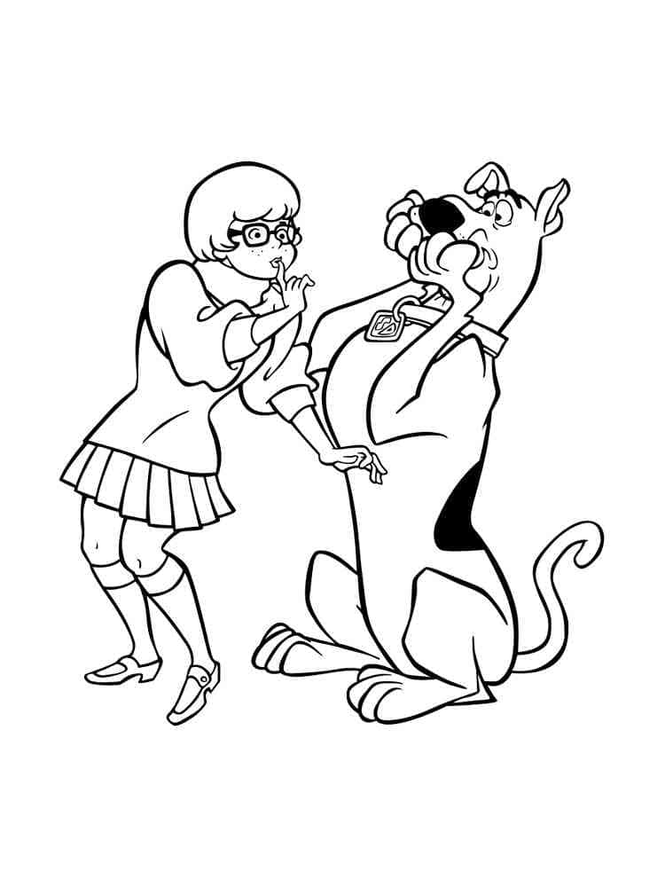 Véra et Scooby Doo coloring page