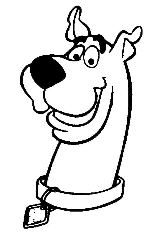 Visage de Scooby Doo coloring page