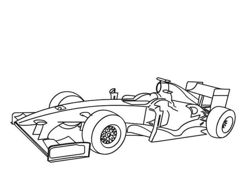 Coloriage Voiture de Formule 1 Racewagen