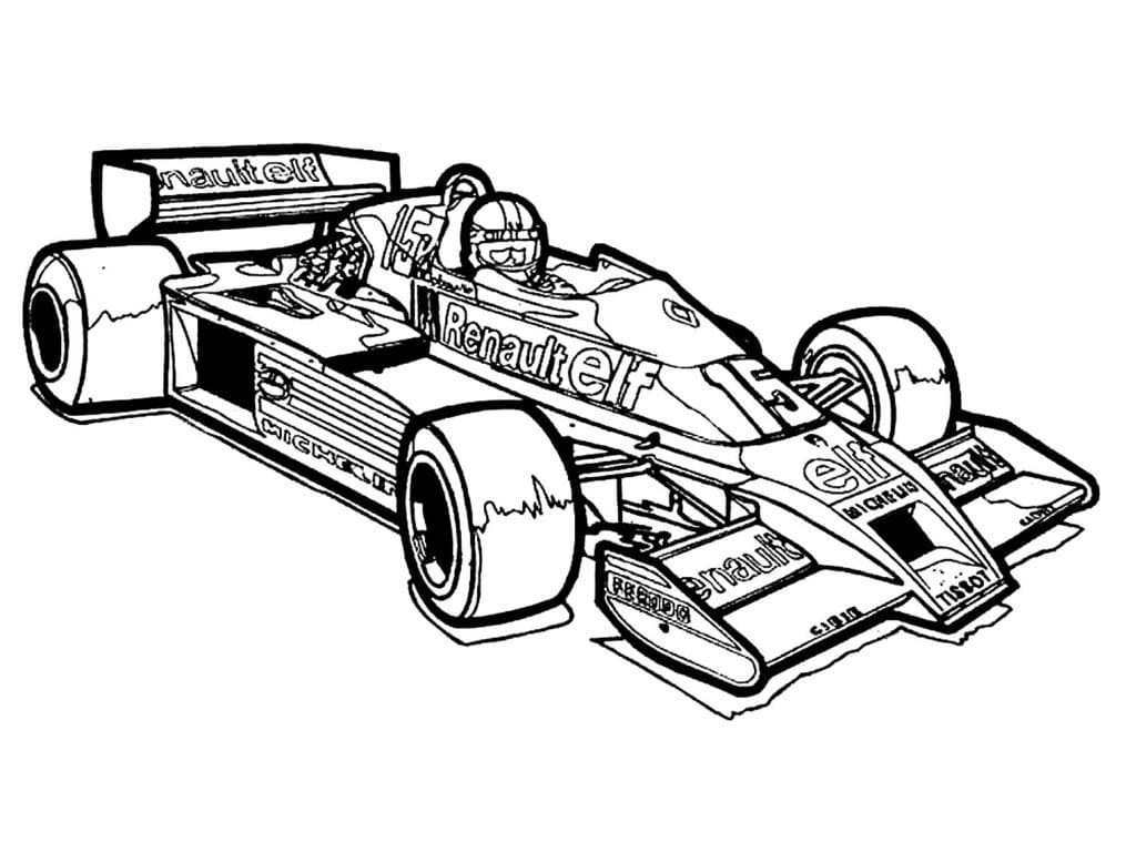 Coloriage Voiture de Formule 1 Renault