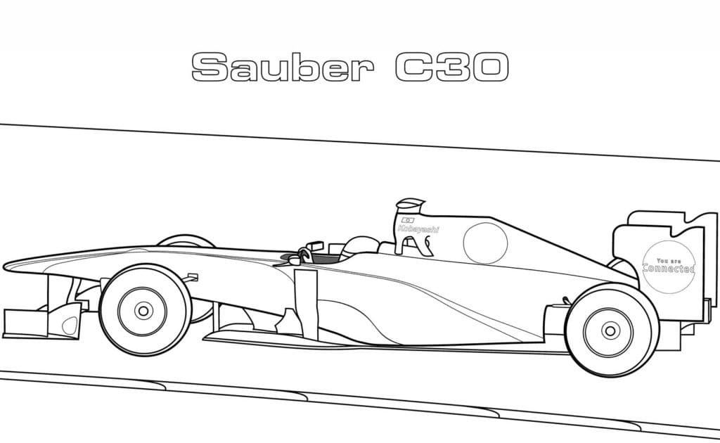 Coloriage Voiture Formule 1 Sauber C30