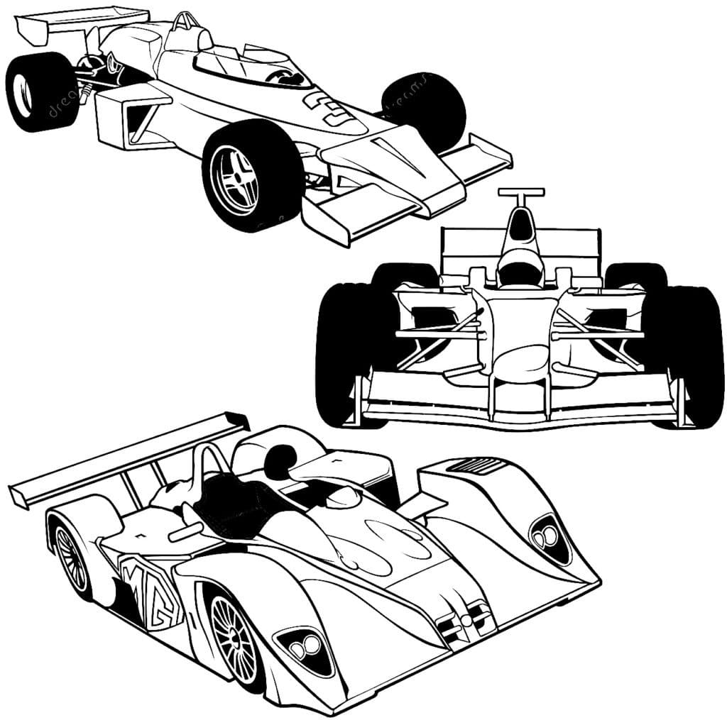 Coloriage Voitures de Formule 1