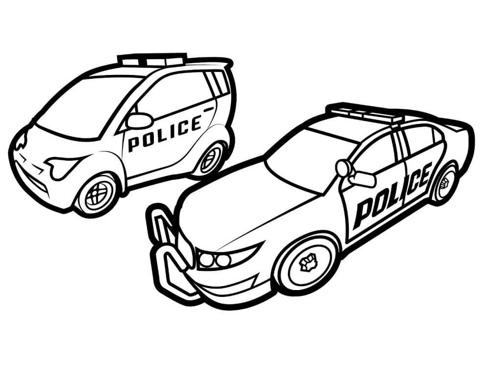 Coloriage Voitures de Police