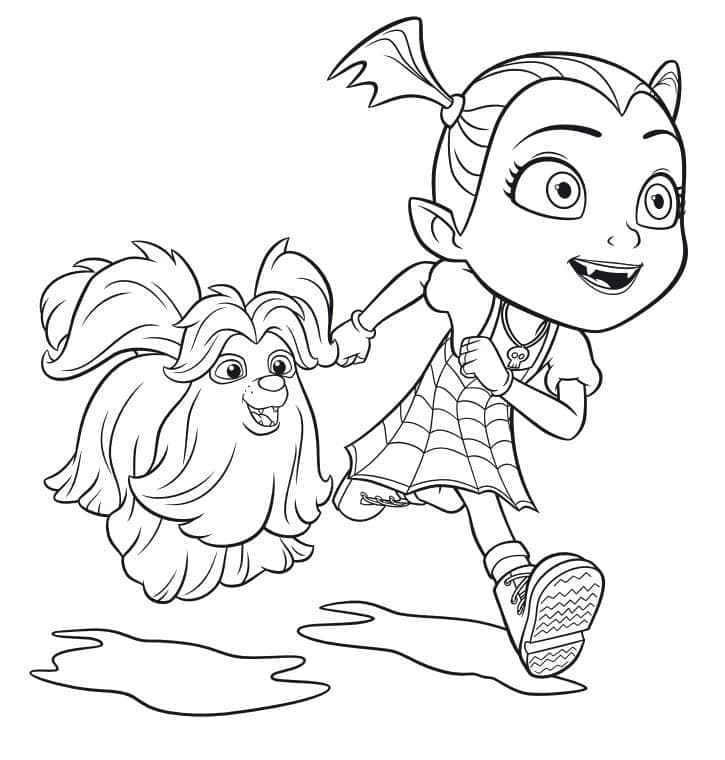 Coloriage Wolfie avec Vampirina