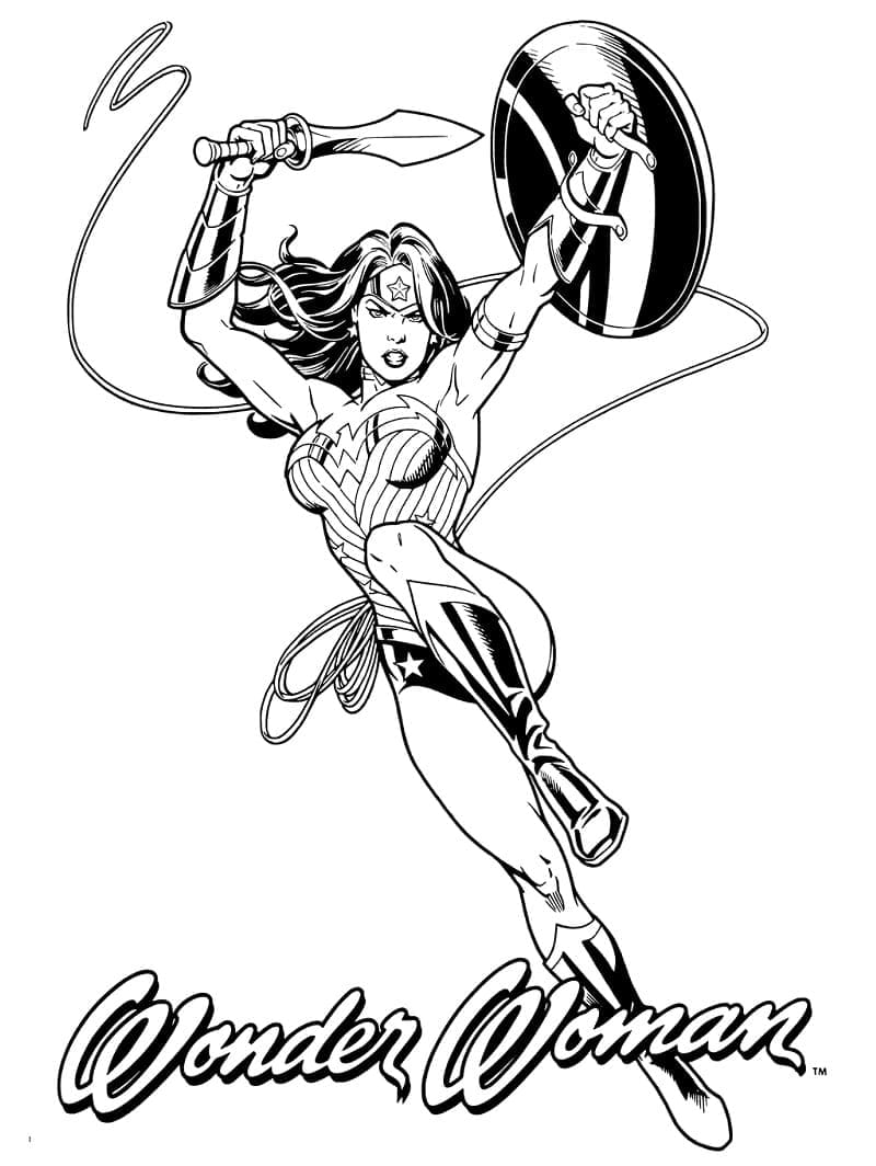 Coloriage Wonder Woman 11