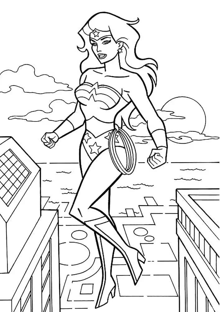 Coloriage Wonder Woman 13