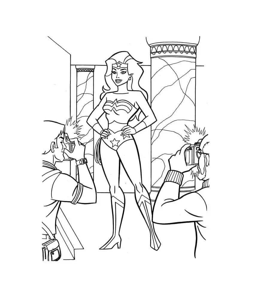 Wonder Woman Célèbre coloring page