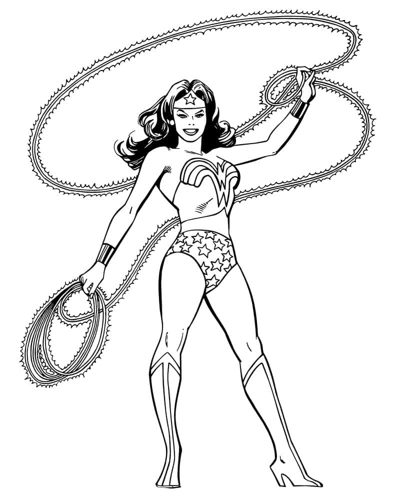 Wonder Woman et Lasso de la Vérité coloring page