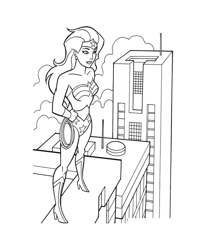 Coloriage Wonder Woman Imprimable