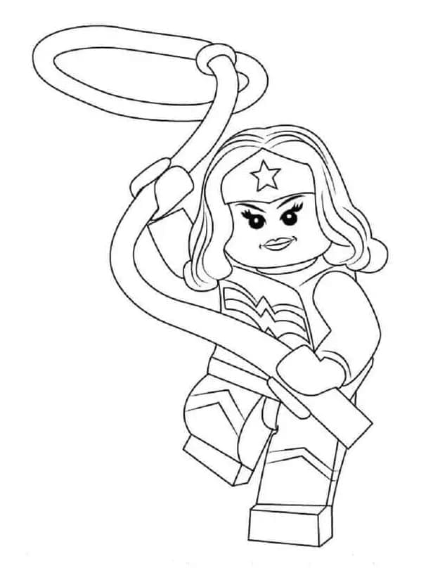 Wonder Woman Lego coloring page