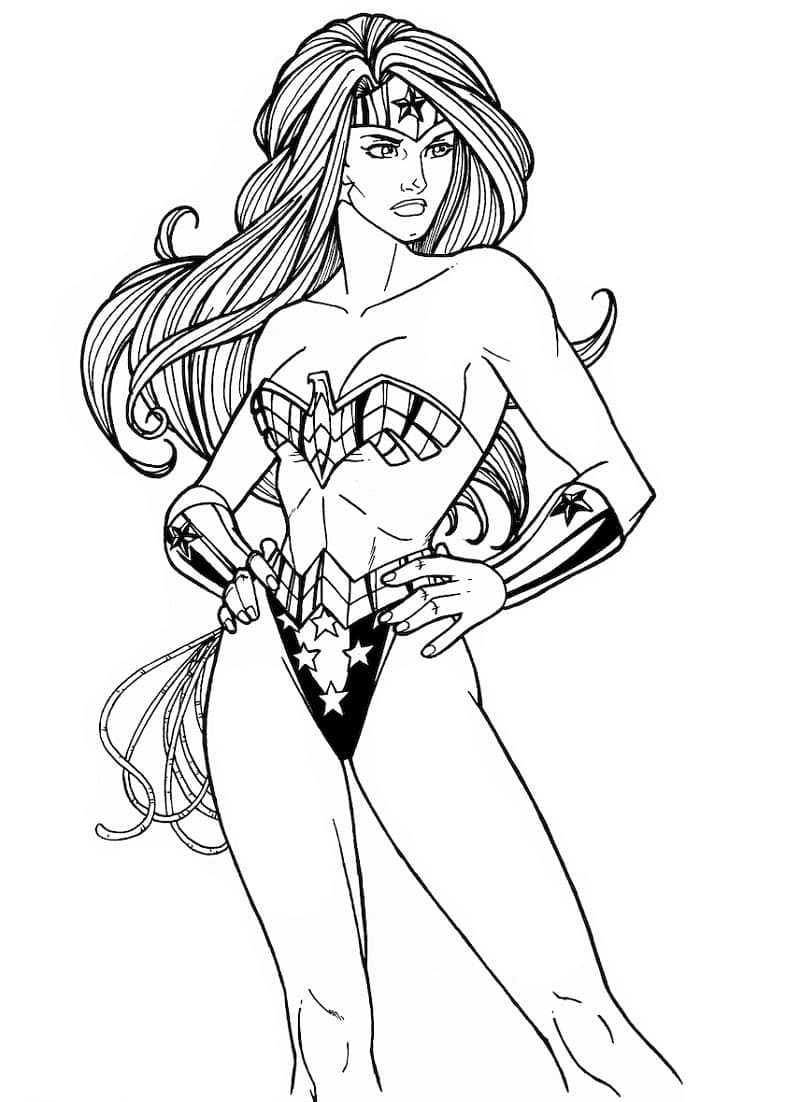 Wonder Woman Super-héros DC coloring page