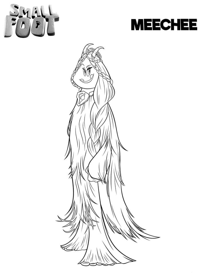 Meechee de Yéti et Compagnie coloring page