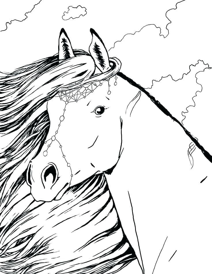 Coloriage Adulte Cheval 12