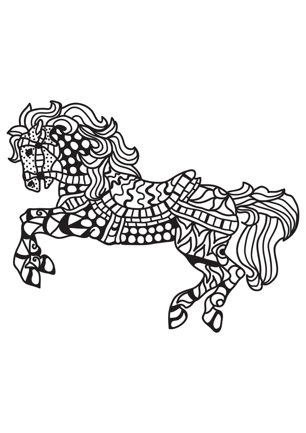 Coloriage Adulte Cheval Imprimable