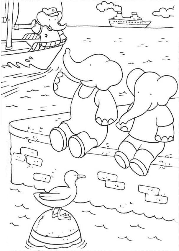 Babar 2 coloring page