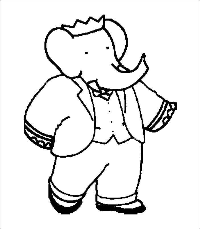 Coloriage Babar 8