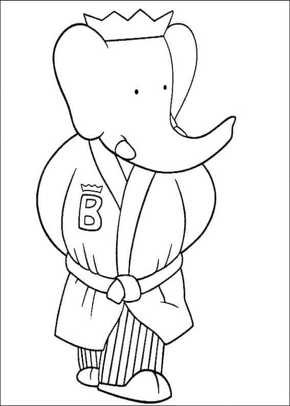 Coloriage Babar Imprimable