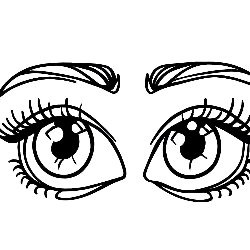 Beaux Yeux coloring page