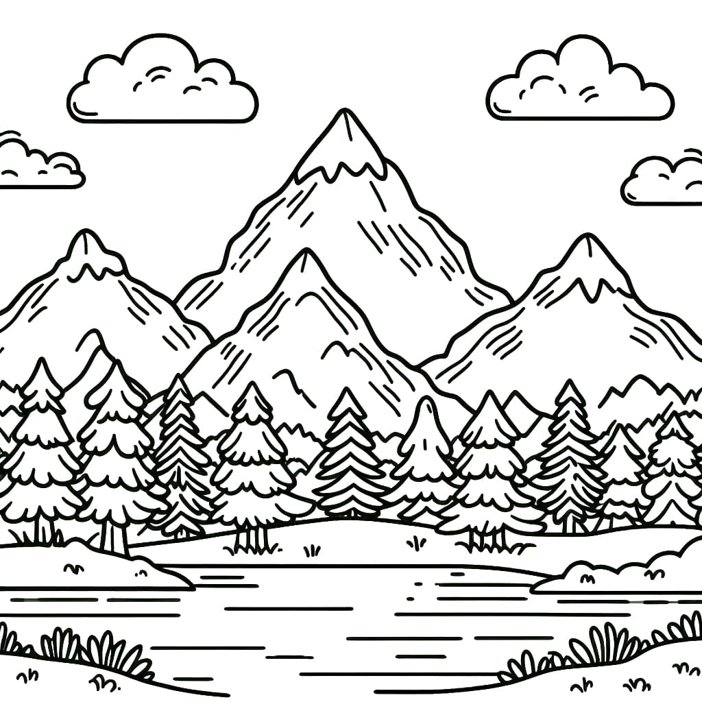 Belles Montagnes coloring page