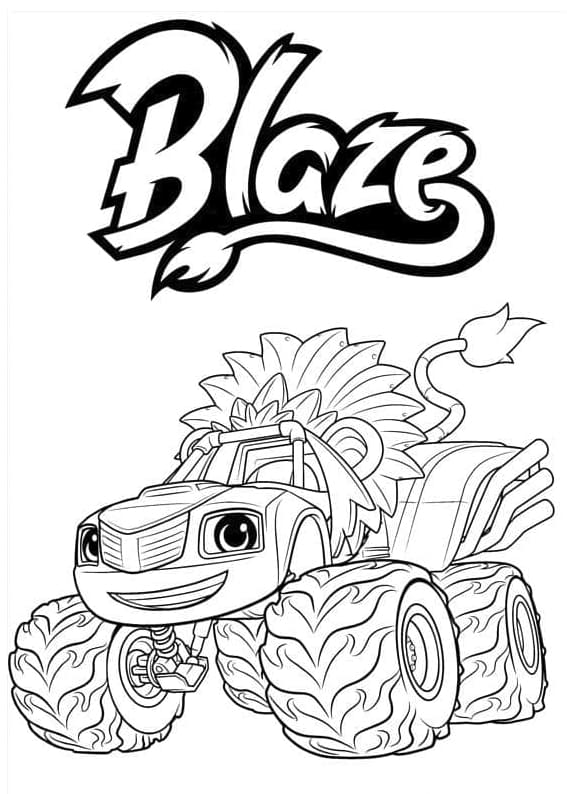 Coloriage Blaze et les Monster Machines Gratuit Pour les Enfants