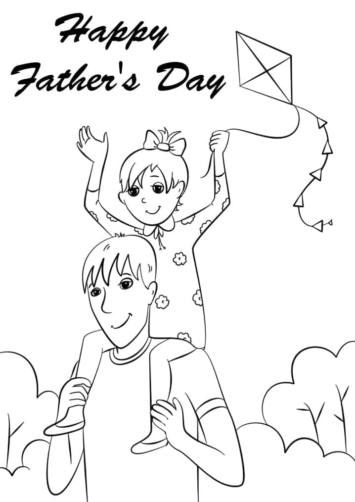Bonne Fête des Pères Gratuite Pour les Enfants coloring page