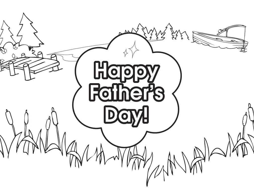 Bonne Fête des Pères Pour les Enfants coloring page