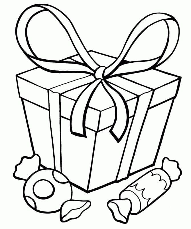 Cadeaux et Bonbons coloring page