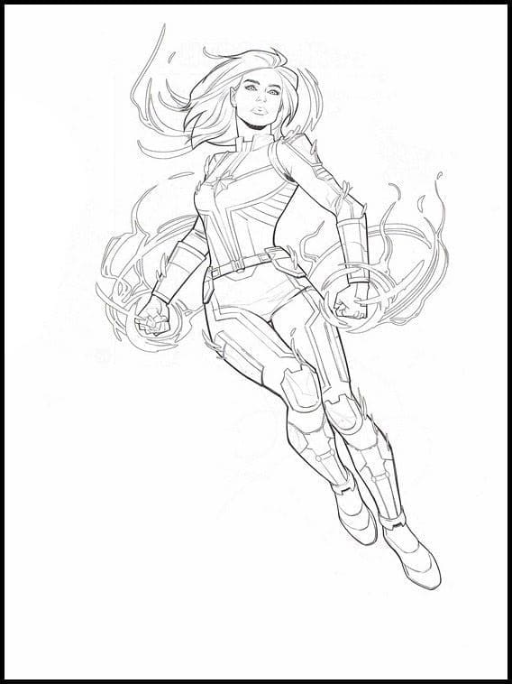 Captain Marvel Imprimable coloring page