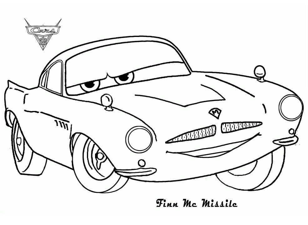 Coloriage Cars 2 Finn McMissile