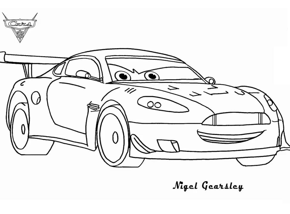 Coloriage Cars 2 Nigel Gearsley
