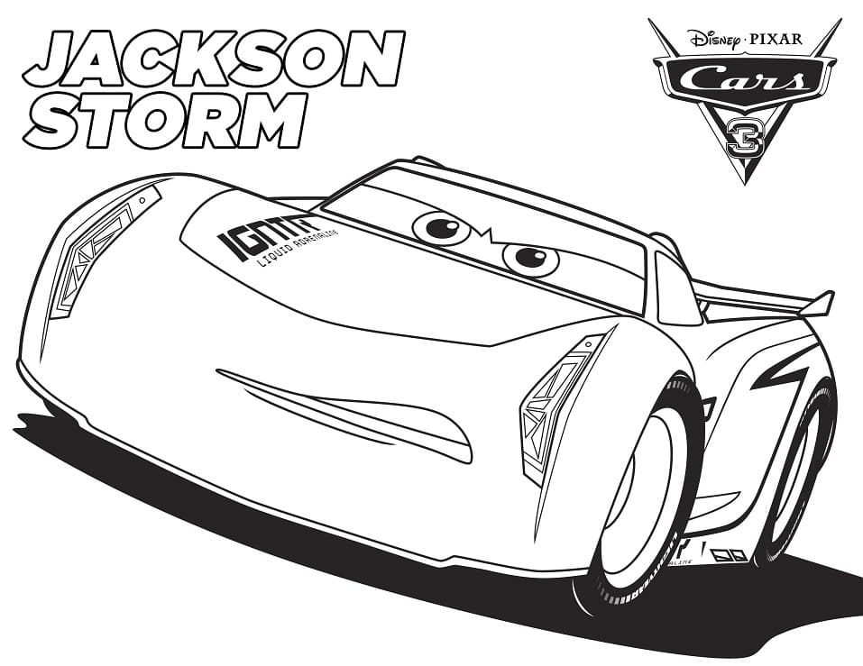 Coloriage Cars 3 Jackson Storm