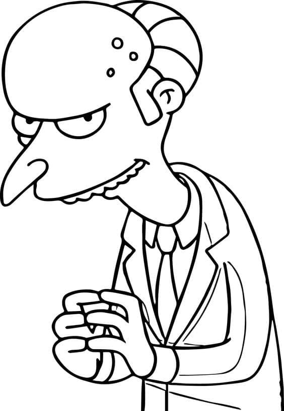 Coloriage Charles Montgomery Burns