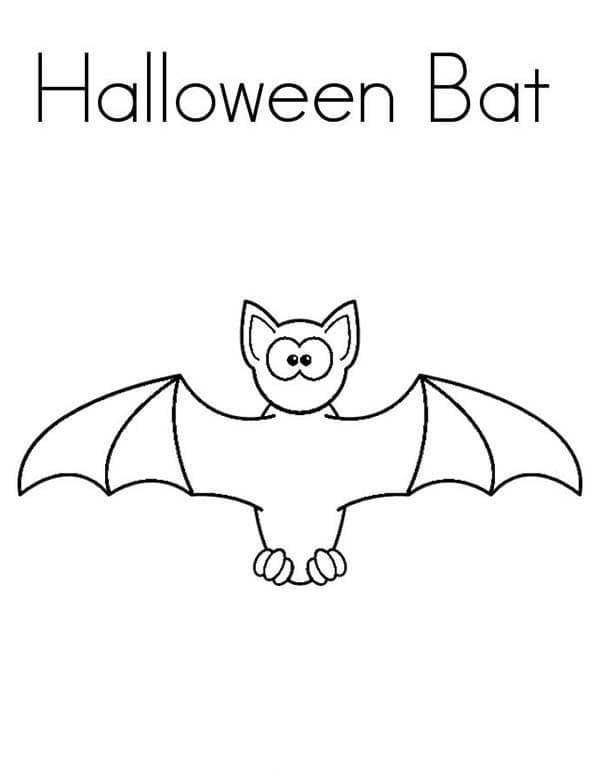 Chauve-souris d’Halloween Facile coloring page