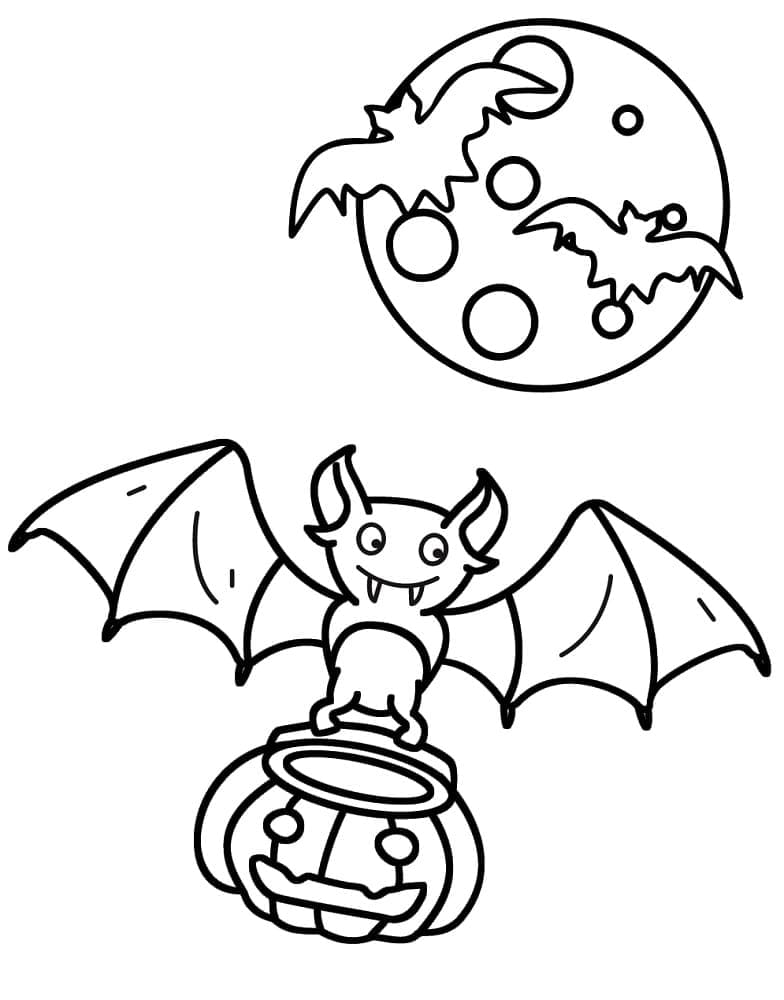Chauves-souris d’Halloween Gratuites coloring page