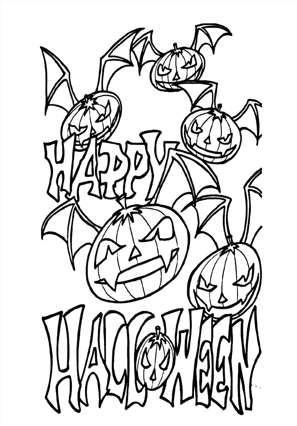 Chauves-souris d’Halloween Imprimables coloring page