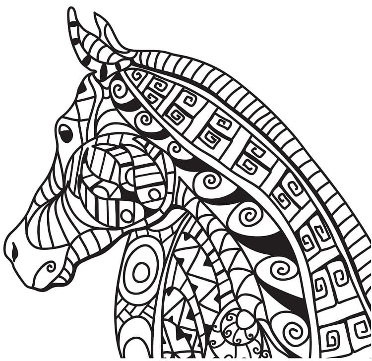 Coloriage Cheval Adulte