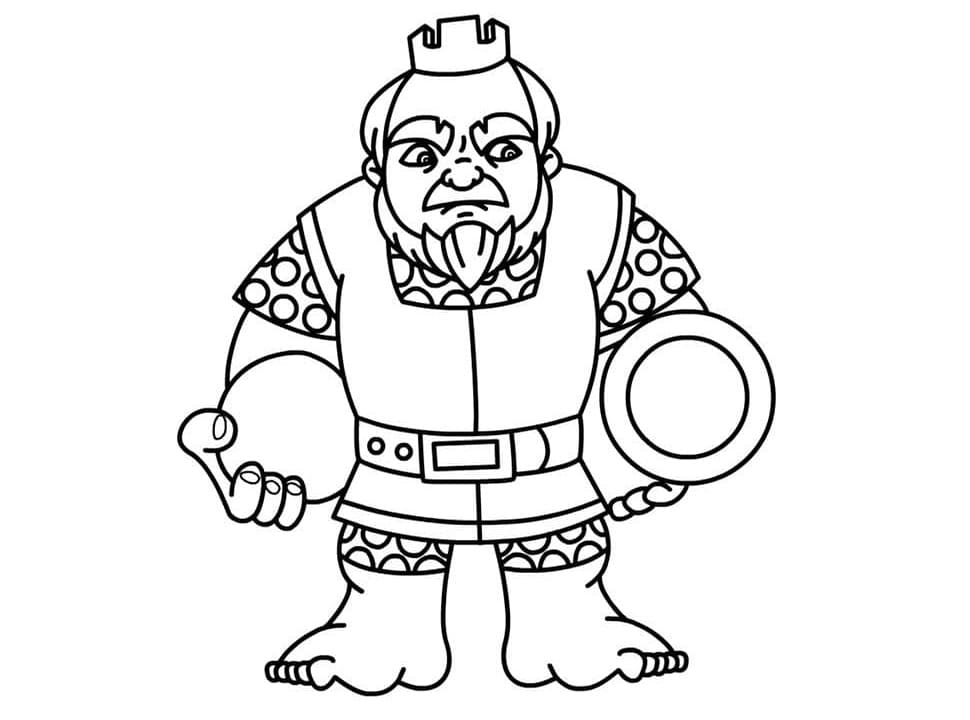 Clash Royale Royal Giant coloring page