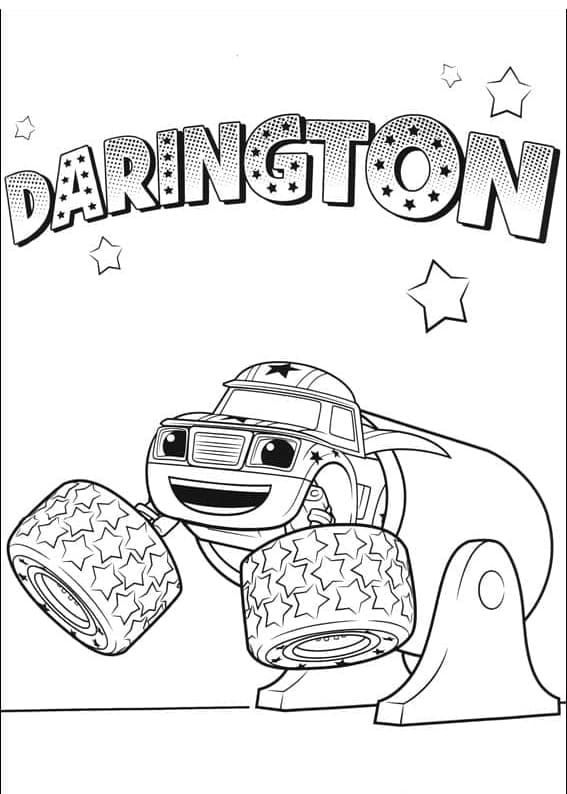 Darington de Blaze et les Monster Machines coloring page