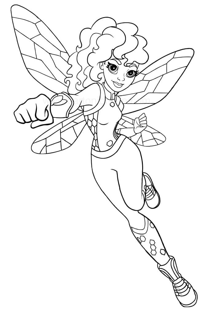 Coloriage DC Super Hero Girls Bumblebee